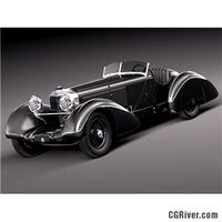 Mercedes-Benz 710 SSK Trossi Roadster 1930 - 3D Model