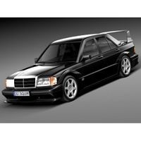 Mercedes-Benz 190E W201 Evolution II 1990 - 3D Model