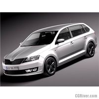Skoda Rapid Spaceback 2014 - 3D Model