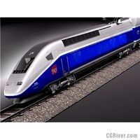 TGV speed train - 3D Model