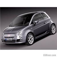Fiat 500S 2014 - 3D Model