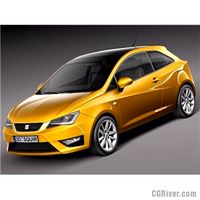 Seat Ibiza 3-door 2013 - 3D Model