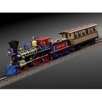 Jupiter Steam Train 1868 - 3D Model