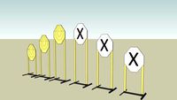 IPSC Classic Targets with Stands- Shoot and No-Shoot