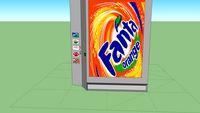 Distributeur de cannettes signe Fanta