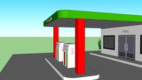 Diseño de gasolinera rural pequeña