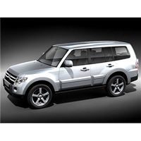 Mitsubishi Pajero 2008 mid-poly SUV 3D Model