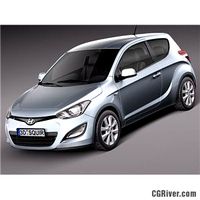 Hyundai I20 3 door 2013 - 3D Model