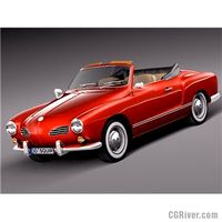 Volkswagen Karmann Ghia Cabrio 1955-1974 - 3D Model