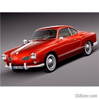 Volkswagen Karmann Ghia Coupe 1955-1974 - 3D Model