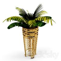 Wrought iron flowers plant