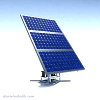 Single Stand Solar Panel RIGGED3d model