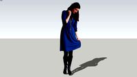 Woman in Blue dress
