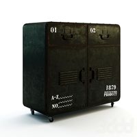 Iron Rolling Cabinet Locker Console