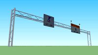 Illinois Tollway Guide Signs- IPASS Left Lane/Cash Right Lane