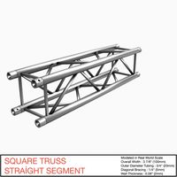 Square Truss Straight Segment 0213d model