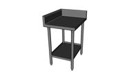 Worktable w/Back & Side Splashes & Under-Shelf WT2-30-US-24]