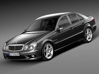 Mercedes-Benz E55 AMG W211 2002-20093d model