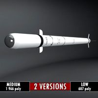 SA-7 Grail Rocket low poly3d model