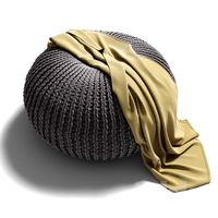 Knitted pouf