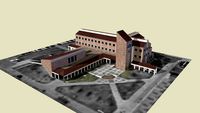 Model of the Mathematics Building, The University of Colorado, Boulder.