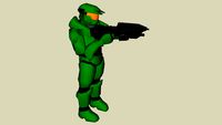 master cheif with assault rifle (shooting position)