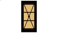 Wall Single Door 30Hx15D with Classic Mullion Antiquity Glass Insert