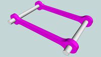 HPI Savage upper arm brace with hinge pins (purple)