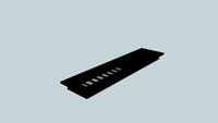 Screened Vent, 3x15, Black