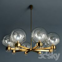 Swedish Modern Eight Arm Chandelier