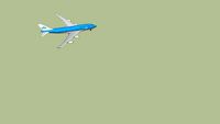 KLM plane with interior