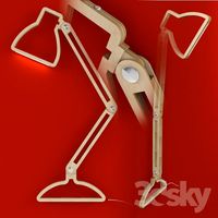 Original wooden lamp silhouette