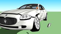 Side impact Maserati Quattroporte!
