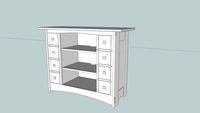 Arts & Crafts Styile TV Cabinet with DVD storage