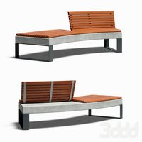 DIAMANTE Curved Bench