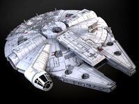 StarWars Millennium Falcon with Interior3d model