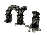 Columns with arch ruins3d model