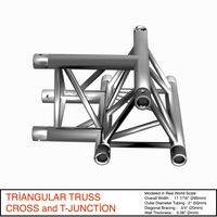 Triangular Truss Cross and T Junction 0843d model