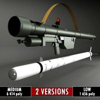 SA-7 Gral Rocket Launcher Pack low poly3d model