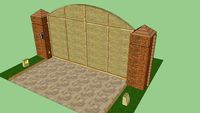 Private Wooden Front Drive Gates With Pincode Locking system.
