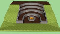 Eric W Outdoor Theater Seating with Fireplace
