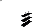 ISS Designs Modular Shelving - Wall Mounted System With Aluminum Shelves (W-02-SS3-12-1ALU)