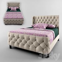 Ipswich Beige Linen Modern Platform Bed