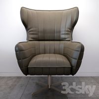 Divani Casa Kylie Modern Grey Eco-Leather Accent Chair