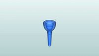 Glass-plastic translucent mouthpiece.