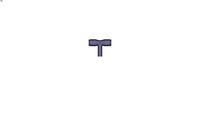 3188 - PLUG-IN EQUAL/UNEQUAL COMPACT TEE-PLASTIC TAILPIEC DIAM D1 10 MM DIAM D2 10 MM