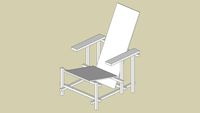 Rietveld Red And Blue Chair