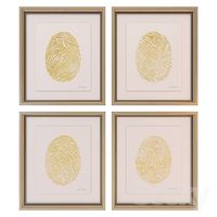 Charlotte Morgan Hand Painted Gold Fingerprints