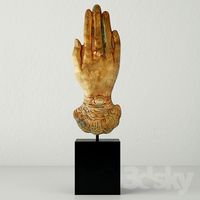 Victorian Brass Hand Paperweight