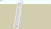 70115 Cheval Mirror Baroque White (Standspiegel Barock Weiß)